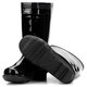 Pull-back rain boots for men, fashionable rain boots, water shoes, outdoor waterproof, non-slip, wear-resistant HL838 mid-tube black size 42