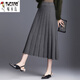 Woodpecker (TUCANO) Wool Knitted Skirt Women's Thickened Mid-Length 2025 Autumn and Winter New Wool One-Step Skirt Pleated Hip Skirt Dark Gray M Size Recommended 96-115 Jin Jin equals 0.5 kg