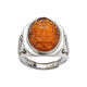Potala Palace 925 silver ring amber Mahakala ring for men and women Tibetan ethnic style adjustable birthday gift for husband 925 silver inlaid amber Mahakala ring