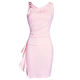 Quanyingyue sense sexy hollow air quality celebrity short hip-covering suspender dress cocktail party annual meeting evening dress trendy pink mall quality S recommended 70-80Jin Jin is equal to 0.5 kg