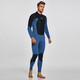 Shark Bart 3MM wetsuit for men Shark Bart new diagonal zipper popular long-sleeved semi-dry floating deep diving surf swimsuit 1500 blue M