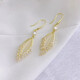 Idel 2025 new niche design temperament wheat earrings earrings high-end light luxury atmospheric earrings rhinestone wheat earrings E2738