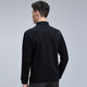 Dances with Wolves, plus velvet, autumn and winter fashionable business commuter logo, versatile men's long-sleeved POLO 001 black 175