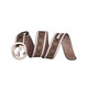 Gucci (Gucci) Золотая двойная G -пряжка ткань с кожаным ремнем для женщин 114876F40IG9761 Ширина блокировки цвета 4 см. Ebony 95