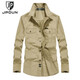 JP Autumn Outumn Outdoor Men's Long-Long Shirt Shirt Wask Camiseta casual 1283 Blue oscuro M-170