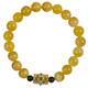 Ouchini beeswax bracelet, amber cloisonné enamel craft bucket bead bracelet, beeswax chicken oil yellow jasper multi-treasure bracelet