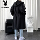 Playboy Windbreaker Men's Jacket Mid-Length Summer High-Level Men's Coat 2026 New Summer Men's Large Size Men's Clothing Black M 100-120Jin Jin is equal to 0.5 kg