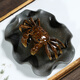 Zun Pot Tea Pet Ornaments Purple Clay Color-Changing Crabs from All Directions Can Bring Good Luck Color-Changing Crabs Lotus Leaf Green
