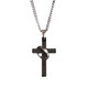 QMXD cross necklace men's trendy Korean version hip-hop men's pendant titanium steel simple fashion clavicle chain versatile gift for boyfriend