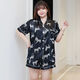 Zhidou Dou Pyjamas pour femmes Summer Fat Girl Plus Fat Plus Plus taille Silk Silk Pyjamas Femme Summer Summer à manches minces plus gras Taille Extra Taille 17 # Ice Silk Double court B9923 Single Size XL