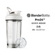 Blender Bottle Shaker Cup Sports Bottle Fitness Water Cup Protein Powder Stirring Ball Milk Men and Girls Large Capacity Plastic Cup 24oz White 710ml 0