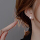 Qi Xiaomi 999 pure silver pearl earrings for women, light luxury and high-end 2024 new bestie earrings niche design temperament earrings one pair