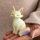 At noon, the color-changing little fox tea pet can raise fine tea, tea tray, tea table, tea set accessories, tea table couple resin ornaments, color-changing tea pet fox