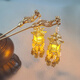 Mengyi Luminous Tassel Golden Lantern Hairpin Pavilion West Lake Palace Lantern Hairpin Hairpin Ancient Style Hair Accessory Mid-Autumn Festival Gift Phoenix Crown + Palace Lantern 2