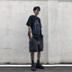 
POUM short-sleeved T-shirt men's summer thin dark European and American high street trendy top printed hip-hop half-sleeved base T-shirt men's CWLFS-CL1047 black M