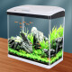 SHUBOLAITE fish tank aquarium lazy home living room small mini ecological desktop goldfish tank landscaping glass filter fish tank 240 - official standard [no landscaping]