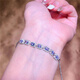 Feiyu Natural Tanzanite Silver Inlaid Bracelet Women's Mid-to-High-end Colorful Bracelet Jewelry A0624 Randomly Send a Nude