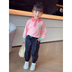 Nuo Dou Xiong girls long-sleeved lapel T-shirt spring and autumn new style 5 children's embroidered Polo shirt little girl Korean style bottoming top light pink 120 size