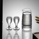 CLITON white wine cup wine dispenser 100ml wine set Moutai small wine glass scale divider wine pot wine cup 1 pot 6 cups