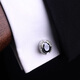Lieshang black cufflinks enamel cufflinks men's cufflinks cufflinks French shirt cuff buttons French shirt formal black round cufflinks