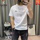 Woodpecker (TUCANO) T-shirt for men short-sleeved men full-body printed short-sleeved T-shirt for men 2025 summer new style clothes cotton slim body clothes trend 828 black L [Suggested 95-110Jin [Jin equals 0.5 kg]]