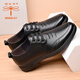 Dragonfly brand men's leather shoes new top layer cowhide soft sole soft leather casual shoes versatile breathable wear-resistant formal business men's shoes black lace-up style 39