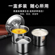 FEiNASi 304 stainless steel steaming bowl household stainless steel soup bowl with lid steamed egg steaming rice bowl stew pot 18cm-304 stew pot