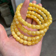 Boutique natural beeswax bracelets, amber, Russian chicken oil, single circle men's and women's bracelets, play buckets, white honey 10x8mm pier bracelets (23 pieces per piece)
