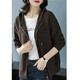 Red Dragonfly hooded sweater short coat for women spring and autumn new fashion fashion outer warm loose hooded knitted cardigan brown long sleeves one size