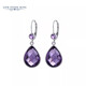 GEM STONE KING Amethyst Earrings 925 Silver Inlaid with Colored Gemstones Earrings for Women Elegant and Fashionable Birthday Gifts for Girlfriend and Wife Amethyst Earrings