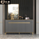 Ultra-thin sideboard long cabinet wall-mounted sideboard modern and simple 25cm wide light luxury solid wood slate integrated wall-mounted 30 narrow 20 entrance cabinet 120*25cm/full multi-layer solid wood + painted gold edge + stainless steel gold-plated double doors
