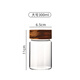 Genas glass tea can portable small tea can sealed can 300ml storage tea can coffee can mini glass can