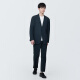 无印良品（MUJI） 男式 易干弹力泡泡纱 夹克 男士外套早秋款 西装小西服AD0VHC4S 深藏青色 L(175/100A)