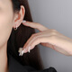 Qiuyu 999 silver earrings for women, solid ear buckles, high-end ear rings, plain ring earrings, Chinese Valentine's Day gift for girlfriend, solid sterling silver earrings, exquisite gift box
