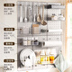 IRIS perforated board vertical punch-free desk office computer table hanging wall kitchen storage rack wardrobe storage rack wire long storage rack 20*9*4.2cm