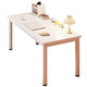 Wooden bottle thickened computer desk bedroom home simple student writing desk study desk rental room office small table thick round table legs 80*40*74cm