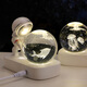 Fascini Astronaut Night Light Little Prince Crystal Ball Luminous Base Desktop Ornament Birthday Gift Beloved Astronaut-Star Walking Gift Box