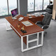 Rusen Office Boss Desk Manager Desk Leadership Office Desk and Chair Combination Modern Simple Single Computer Desk Black Frame + Golden Oak Color 160*60 Table + Side Cabinet