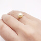 Nanzhi New Product 18k Gold Ring Spiral Diamond Ring Holder Ring Tail Ring Ring Jasper Pearl DIY Accessories Women's K Yellow No. 14 Ordinary Pearls Not Included