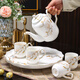 Zhengye housewarming gift, light luxury water cup set, new Chinese style home cup tea set, complete wedding gift, new Chinese style magnolia water set, 8-piece set, gift box