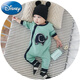 Disney (Disney) pure cotton baby jumpsuit for boys and girls, spring and autumn, toddler children's clothing, pajamas, baby clothes, newborn bag fart clothes for going out, white Snoopy, long sleeves, spring and autumn style, 90cm 20-24Jin Jin is equal to 0.5 kg