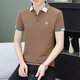 
New summer short-sleeved T-shirt for men's lapel polo shirt business ice-sensing half-sleeved body 2023QY722 white 2024 M