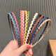 Early frosted wavy thin hair hoop for women's summer all-match bangs hairpin Korean style high skull face hoop hair headband hair accessories black