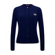 Navigare Italian small sailing women's sweater spring and autumn round neck cardigan sweater jacket 2334092061 Navy M