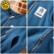 G.Duckkids Little Yellow Duck Boy Chalecería Primavera y otoño Nuevo estilo mediano y gran cremallera para niños Camiseta de algodón puro chaleco de algodón puro Horse de caballo de niños Color azul MJ-6913- 110 cm-