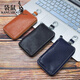 Kangaroo (KANGAROO) new hand-made inner and outer first-layer cowhide key bag household multi-functional card bag storage key bag genuine leather men's burgundy