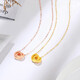 Liuguifu Jewelry Yellow 18K Gold Necklace Interlocking Chain Necklace for Women EK0300042