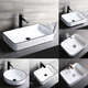 Nordic ceramic wash basin table oval household wash basin bathroom balcony rectangular art basin 545 small single basin with drain