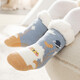 Wenlixuan winter velvet baby floor socks children's non-slip socks men's and women's socks thickened and warm cartoon mid-tube sleep socks Khaki Snowman S size 0-2 years old
