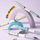 Deli 0.5mm press gel pen fountain pen signature pen 4 colors fashionable pen body soft rubber handshake black 12 pcs/box
